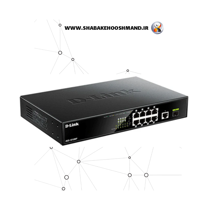 سوئیچ شبکه 10پورت برندD-LINK مدلDGS-1010MP
