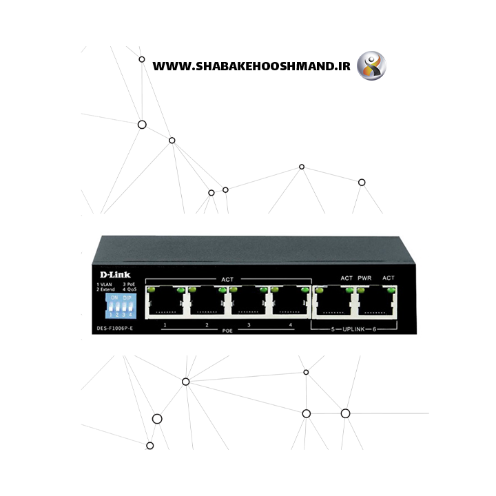 سوییچ 6 پورت دی-لینک مدل DGS-F1006E