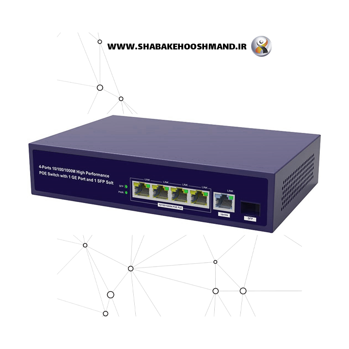 سوئیچ 4 پورت اینوورس مدل IN-1004GP-1C Desktop - Image 2