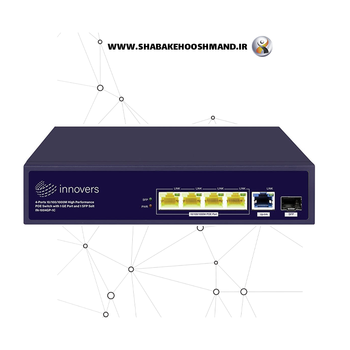 سوئیچ 4 پورت اینوورس مدل IN-1004GP-1C Desktop