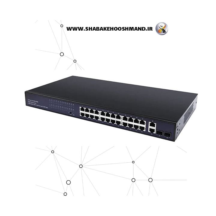 سوئیچ ۲۴ پورت PoE اینوورس مدل IN-10024GP-2C - Image 2